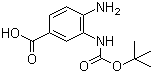 structure of CAS# 1282523-83-4, 4-Amino-3-[[(tert-butoxyl)carbonyl]amino]benzoic acid