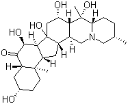 CAS # 128585-96-6, Pingbeimine C, (3beta,5alpha,7alpha,16beta)-3,7,14,16,20-Pentahydroxycevan-6-one