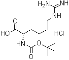 structure of CAS# 128719-65-3, N-叔丁氧羰基-L-高精氨酸盐酸盐