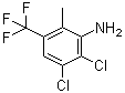 structure of CAS# 1287218-11-4, 2,3-二氯-6-甲基-5-(三氟甲基)苯胺