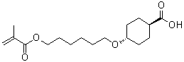 CAS 登录号：128931-21-5, 反式-4-[[6-[(2-甲基-1-氧代-2-丙烯基)氧基]己基]氧基]环己烷羧酸
