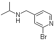 structure of CAS# 1289386-60-2, 2-Bromo-N-(1-methylethyl)-4-pyridinemethanamine