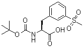 structure of CAS# 1289646-76-9, N-[(1,1-Dimethylethoxy)carbonyl]-3-(methylsulfonyl)-L-phenylalanine