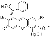 structure of CAS# 129-16-8, Merbromin