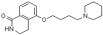 structure of CAS# 129075-73-6, 3,4-二氢-5-[4-(1-哌啶基)丁氧基]-1(2H)-异喹啉酮