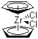 structure of CAS# 1291-32-3, 二氯二茂锆