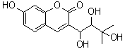 structure of CAS# 1291053-38-7, 7-Hydroxy-3-(1,2,3-trihydroxy-3-methylbutyl)-2H-1-benzopyran-2-one