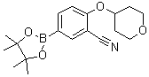 structure of CAS# 1292317-54-4, 2-[(四氢-2H-吡喃-4-基)氧基]-1-氰基苯-5-硼酸频哪醇酯