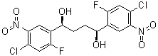 structure of CAS# 1292836-20-4, (1S,4S)-1,4-Bis(4-chloro-2-fluoro-5-nitrophenyl)-1,4-butanediol