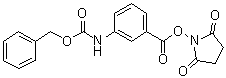CAS # 129666-48-4, [3-[[(2,5-Dioxo-1-pyrrolidinyl)oxy]carbonyl]phenyl]carbamic acid phenylmethyl ester