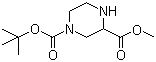 structure of CAS# 129799-08-2, 1-Boc-3-哌嗪甲酸甲酯
