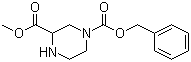 structure of CAS# 129799-11-7, 4-Cbz-piperazine-2-carboxylate methyl ester