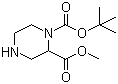 structure of CAS# 129799-15-1, N-1-Boc-2-哌嗪甲酸甲酯