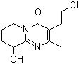 structure of CAS# 130049-82-0, 3-(2-氯乙基)-6,7,8,9-四氢-9-羟基-2-甲基-4H-吡啶并[1,2-a]嘧啶-4-酮