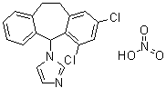 CAS # 130104-32-4, Eberconazole nitrate, 1-(2,4-Dichloro-10,11-dihydro-5H-dibenzo[a,d]cyclohepten-5-yl)-1H-imidazole mononitrate