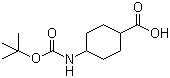 structure of CAS# 130309-46-5, 4-(Boc-amino)cyclohexanecarboxylic acid