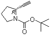 structure of CAS# 130418-90-5, 2-乙炔基吡咯烷-1-羧酸叔丁酯