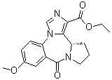 structure of CAS# 130477-52-0, (13aS)-11,12,13,13a-四氢-7-甲氧基-9-氧代-9H-咪唑并[1,5-a]吡咯并[2,1-c][1,4]苯并二氮杂卓-1-羧酸乙酯