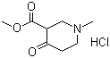 structure of CAS# 13049-77-9, N-Methyl-3-carbomethoxy-4-piperidone hydrochloride