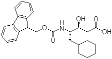structure of CAS# 130597-31-8, Fmoc-(3S,4S)-4-Amino-3-hydroxy-5-cyclohexylpentanoic acid