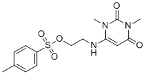 structure of CAS# 130634-04-7, 2-[(1,3-二甲基-2,6-二氧代嘧啶-4-基)氨基]乙基4-甲基苯磺酸酯