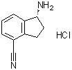 structure of CAS# 1306763-29-0, (1R)-1-Amino-2,3-dihydro-1H-indene-4-carbonitrile hydrochloride (1:1)