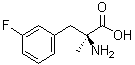structure of CAS# 130855-56-0, 3-Fluoro-alpha-methyl-L-phenylalanine