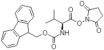 structure of CAS# 130878-68-1, N-[(9H-Fluoren-9-ylmethoxy)carbonyl]-L-valine 2,5-dioxo-1-pyrrolidinyl ester
