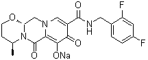 CAS 登录号：1309575-43-6, (4S,12aR)-N-[(2,4-二氟苯基)甲基]-3,4,6,8,12,12a-六氢-7-羟基-4-甲基-6,8-二氧代-2H-吡啶并[1',2':4,5]吡嗪并[2,1-b][1,3]恶嗪-9-甲酰胺钠盐