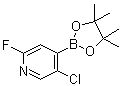 structure of CAS# 1310383-58-4, 5-氯-2-氟-4-(4,4,5,5-四甲基-1,3,2-二氧杂环戊硼烷-2-基)吡啶