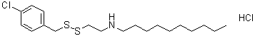 CAS # 13116-77-3, N-[2-[[(4-Chlorophenyl)methyl]dithio]ethyl]-1-decanamine hydrochloride