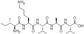 CAS 登录号：131167-89-0, L-异亮氨酰-L-赖氨酰-L-缬氨酰-L-丙氨酰-L-缬氨酸