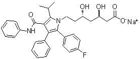 CAS # 131275-93-9, (R*,S*)-2-(4-Fluorophenyl)-beta,delta-dihydroxy-5-(1-methylethyl)-3-phenyl-4-[(phenylamino)carbonyl]-1H-pyrrole-1-heptanoic acid monosodium salt