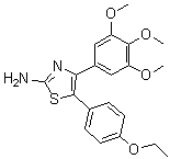 CAS 登录号：1313375-35-7, 5-(4-乙氧基苯基)-4-(3,4,5-三甲氧基苯基)-2-噻唑胺