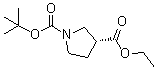structure of CAS# 1314419-65-2, (R)-1-叔丁氧羰基-3-吡咯烷羧酸乙酯