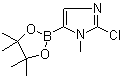 structure of CAS# 1315281-29-8, 2-Chloro-1-methylimidazole-5-boronic acid pinacol ester