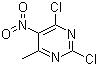 structure of CAS# 13162-26-0, 2,4-二氯-5-硝基-6-甲基嘧啶