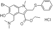 structure of CAS# 131707-23-8, Arbidol hydrochloride