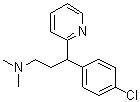 CAS # 132-22-9, 4-Chloropheniramine, RS-Chlorpheniramine, dl-1-(p-Chlorophenyl)-1-(2-pyridyl)-3-(dimethylamino)propane, gamma-(4-Chlorophenyl)-gamma-(2-pyridyl)propyldimethylamine