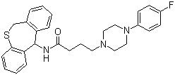 CAS # 132019-54-6, Monatepil, N-(6,11-Dihydrobenzo[c][1]benzothiepin-11-yl)-4-[4-(4-fluorophenyl)piperazin-1-yl]butanamide
