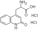 structure of CAS# 132210-25-4, 2-Amino-3-(1,2-dihydro-2-oxo-4-quinolyl)propionic acid dihydrochloride