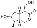 CAS # 132237-63-9, Alyxialactone, (+)-Alyxialactone, (4R,4aS,6S,7R,7aS)-Hexahydro-6-hydroxy-4-(hydroxymethyl)-7-methylcyclopenta[c]pyran-3(1H)-one