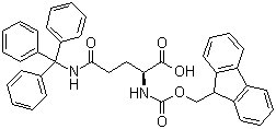 structure of CAS# 132327-80-1, Nalpha-Fmoc-Ndelta-trityl-L-glutamine