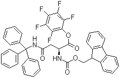 structure of CAS# 132388-64-8, N-芴甲氧羰基-N'-三苯甲基-L-天门冬酰胺五氟苯酯