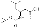 structure of CAS# 132549-43-0, N-(tert-Butoxycarbonyl)-L-beta-homoleucine