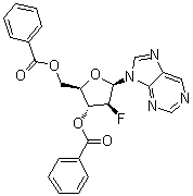 structure of CAS# 132723-01-4, 9-(3,5-Di-O-benzoyl-2-deoxy-2-fluoro-beta-D-arabinofuranosyl)-9H-purine