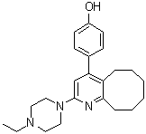 CAS # 132812-29-4, 4-[2-(4-Ethyl-1-piperazinyl)-5,6,7,8,9,10-hexahydrocycloocta[b]pyridin-4-yl]phenol