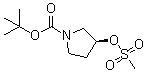 structure of CAS# 132945-75-6, (S)-3-[(甲基磺酰基)氧基]吡咯烷-1-羧酸叔丁酯