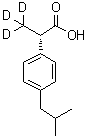 CAS 登录号：1329643-44-8, (2S)-3,3,3-三氘-2-[4-(2-甲基丙基)苯基]丙酸