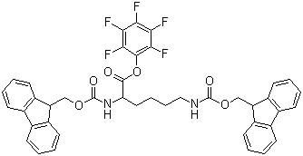 structure of CAS# 132990-14-8, N,N'-双(芴甲氧羰基)-L-赖氨酸五氟苯基酯